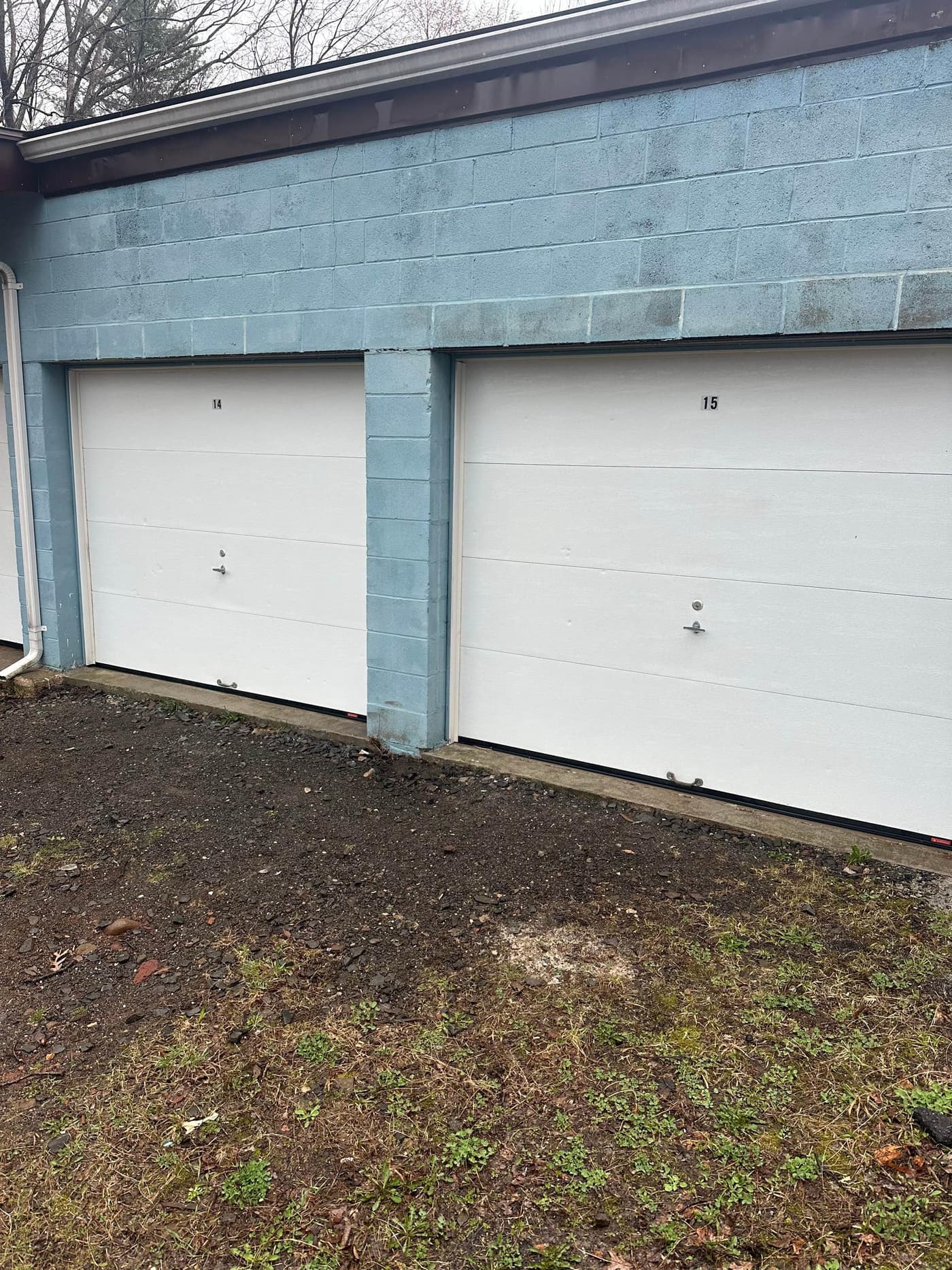 Commercial garage after power washing