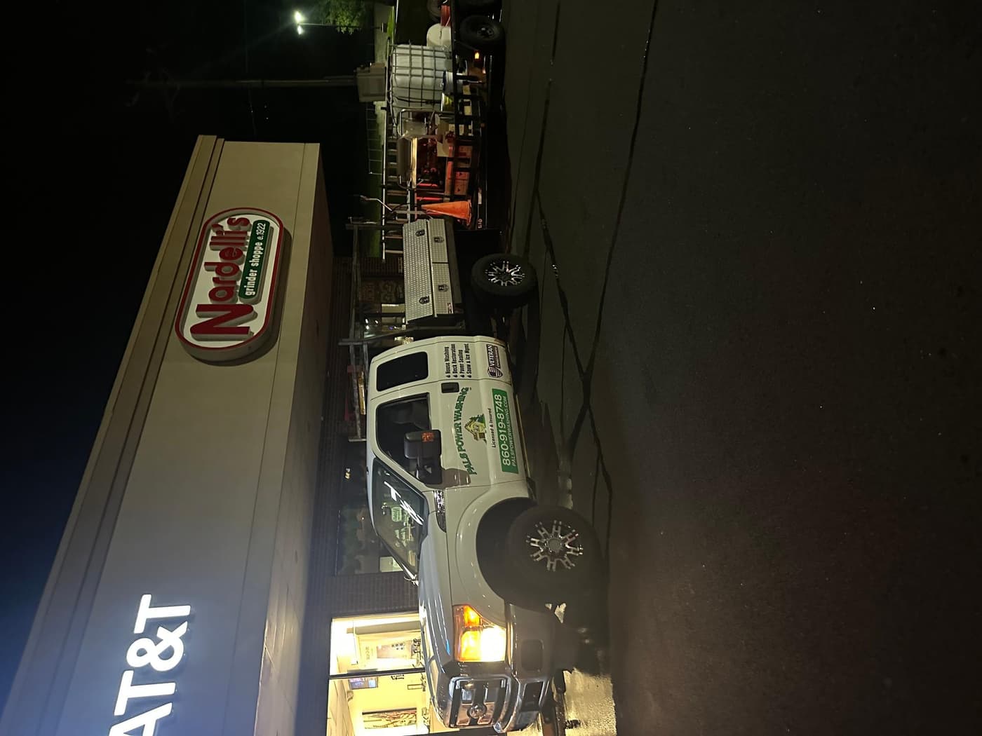 Pal's Power Washing truck on a commercial job